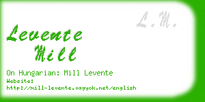 levente mill business card